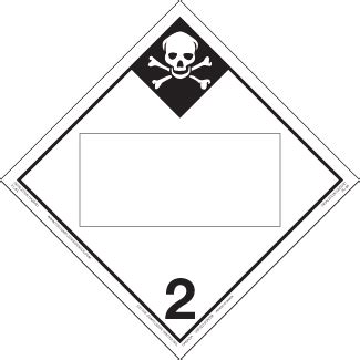 Hazard Class 2 3 Inhalation Hazard Tagboard Blank ICC Compliance