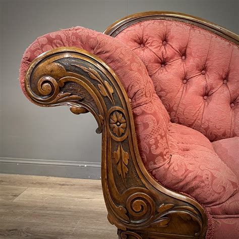Antique Victorian Carved Walnut Chaise Longue Antiques Atlas