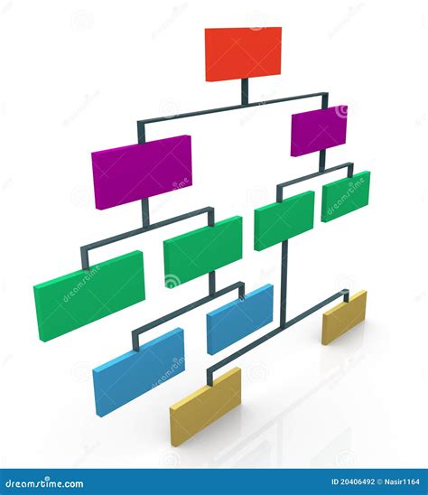 3d Organizational Chart Stock Illustration Illustration Of Flowchart