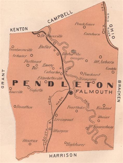 1889 Map Of Pendleton County Kentucky