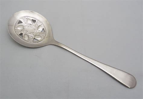 Sheffield England Silver Plated Slotted Spoon 8 12 Vintage Silver