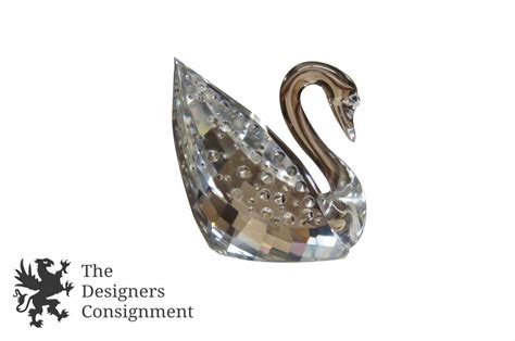 Swarovski Silver Crystal Swan 100th Anniversary Encrusted Wings