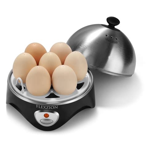 Electric Egg Cooker And Poacher Egg Maker Steamer With Auto Shut Off No