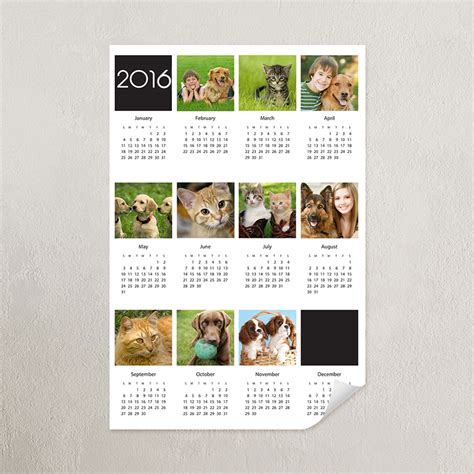 This Custom Ten Collage Poster Calendar Of Year 2015 Template Is Great