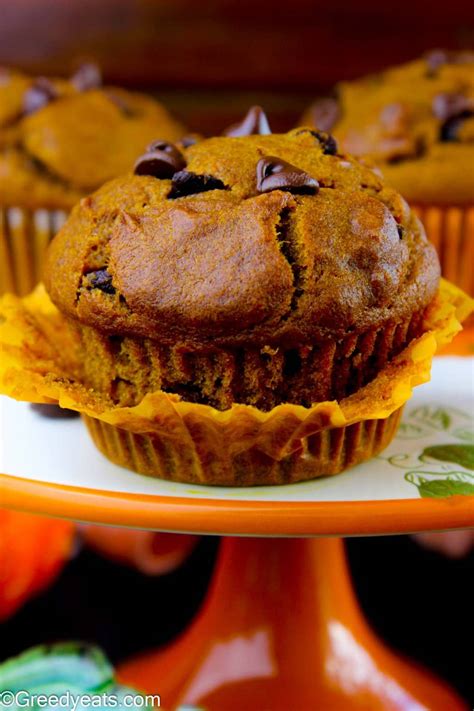 Pumpkin Chocolate Chip Muffins Recipe Greedy Eats