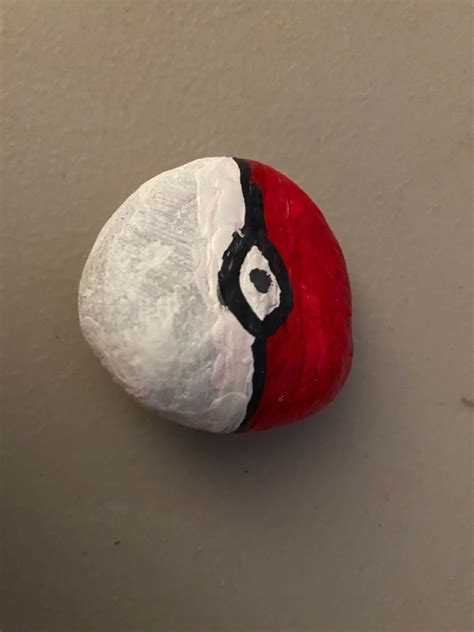 Pokémon Ball Rock Painting Pokemon Ball Painted Rocks Art Portfolio