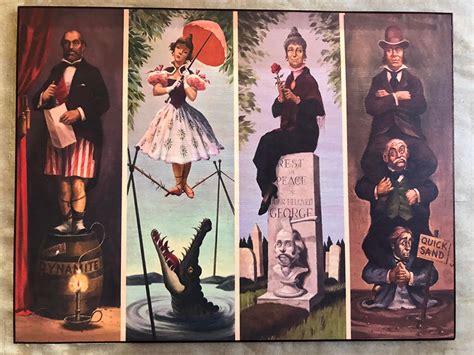 24 X 8 Haunted Mansion Inspired Stretching Room Canvas Prints 4 Panels Haunted Mansion