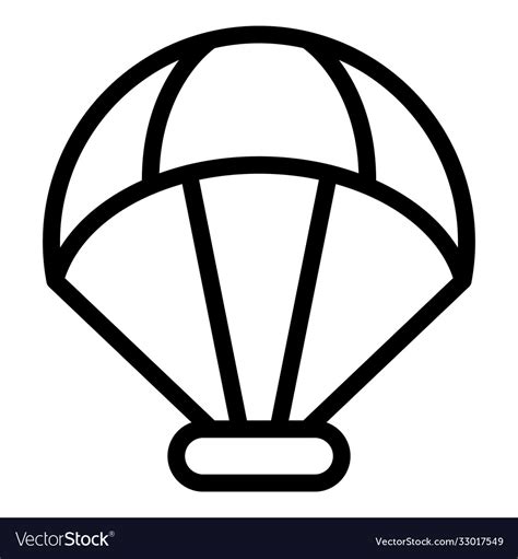 Play Sport Parachute Icon Outline Style Royalty Free Vector