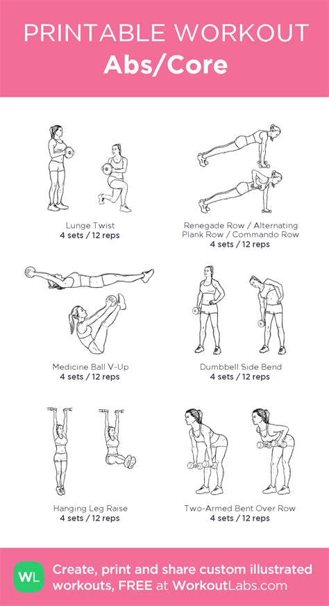 abs core my visual workout created at click through to customize and download