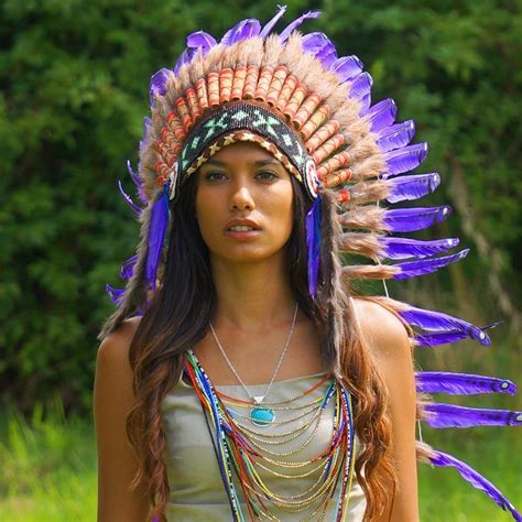 Purple Indian Headdress 90cm Indian Headdress Novum Crafts