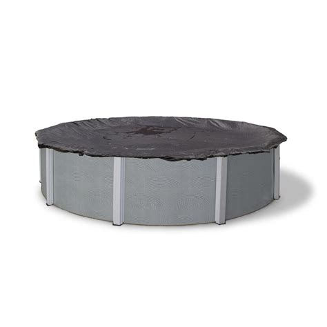 Blue Wave 24 Ft Round Black Rugged Mesh Above Ground Winter Pool Cover