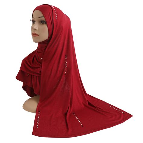 custom made 2023 muslim women s arab silk diamond headscarf dubai hijab hijab dresses women