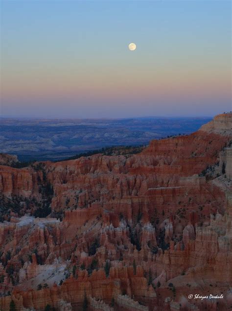 500px Photo Moonrise Over Bryce Canyon By Shreyas Deokule