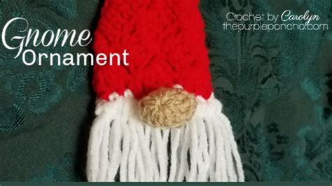 How To Crochet Gnome Ornament Youtube