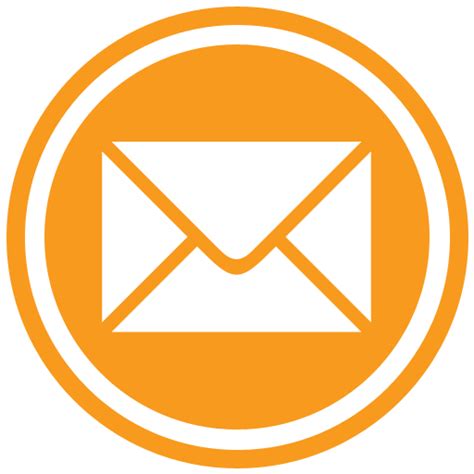 Email Icon Orange Transparent Png Stickpng