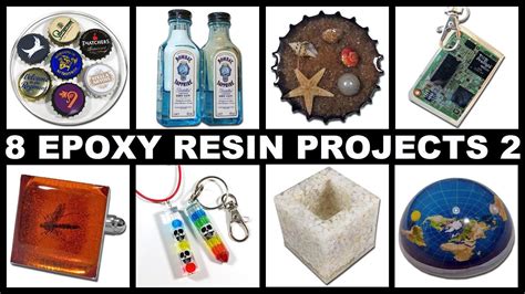 8 Easy Epoxy Resin Projects 2 Keychains Cuff Links Paperweight