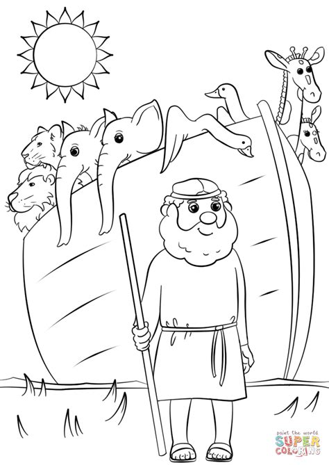 Noah's Ark Animals Two by Two coloring page | Free Printable Coloring Pages
