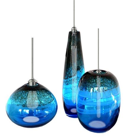 Blue Glass Pendant Lights Glass Designs
