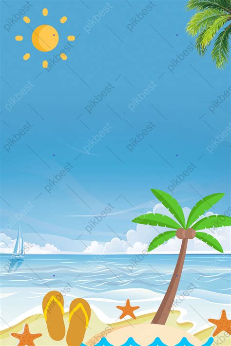 Summer Beach Blue Literary Poster Banner Background Psd Backgrounds
