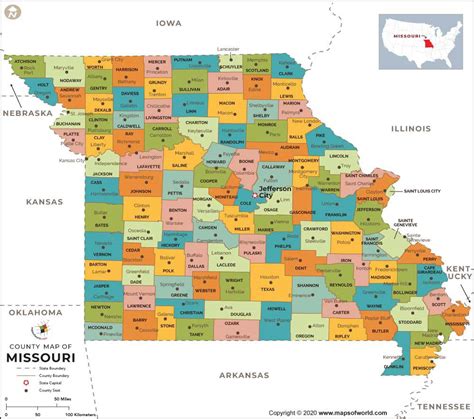 Counties In Missouri Map Metro Map