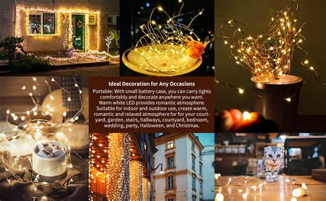 Sanniu Led String Lights Mini Battery Powered Copper Wire