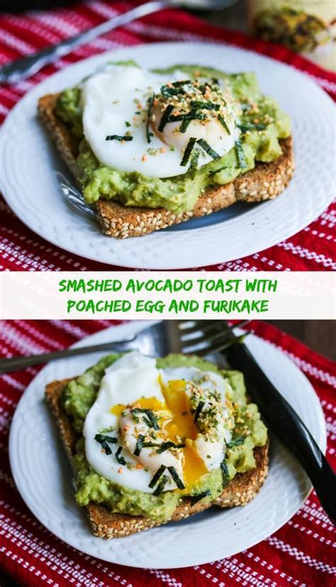 Smashed Avocado Miso Toast With Poached Egg And Furikake Jeanettes
