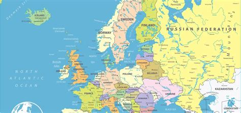Eu Countries Map Of Europe Europe Map