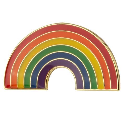 Prideoutlet Lapel Pins Gay Pride Rainbow Label Pin