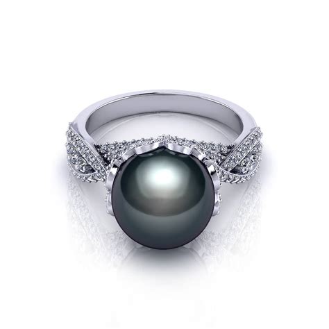 Black Tahitian Pearl Ring Jewelry Designs