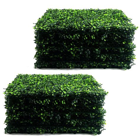 Buy 12 Pcs 20x20 Faux Grass Wall Panel Artificial Boxwood Panels