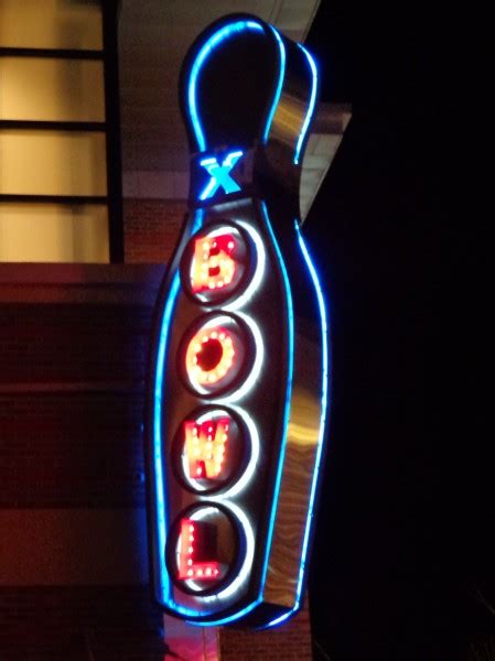 Bowling Pin Neon Sign Picture Free Photograph Photos Public Domain