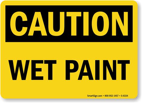 Wet Paint Caution Sign