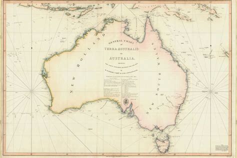 General Chart Of Terra Australis Or Australia By Matthew Flinders Map