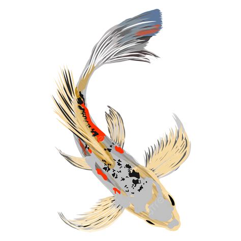 Koi Fish Black And White Transparent Png Svg Vector F