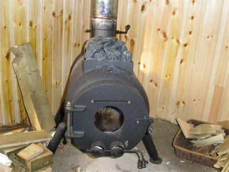 This Homemade Sauna Stove Has A Sauna Stone Holder Welded On Top