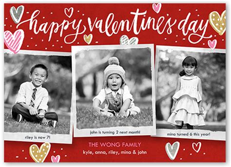 Charming Hearts 5x7 Valentines Day Cards Shutterfly