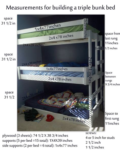 Ana White Easy Built In Triple Bunk Bed Plans Diy Projects