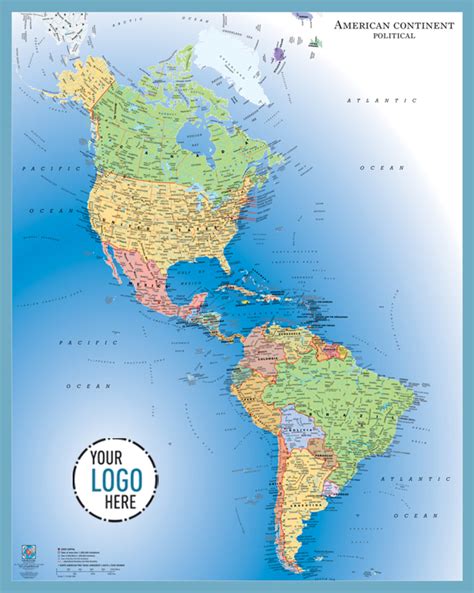 Political Map Of North And South America America Map