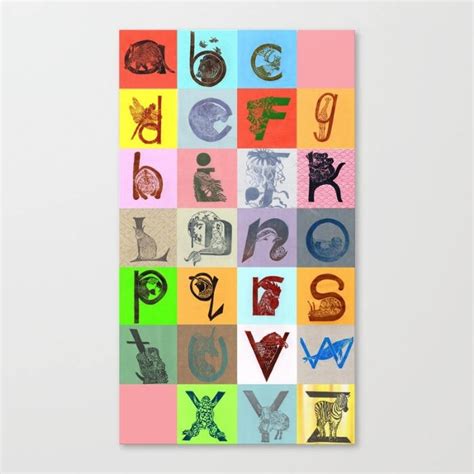 Aardvark A Monogram Linocut Alphabet Typographical Lino Block Etsy