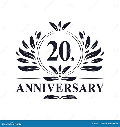 20th Anniversary Celebration Luxurious 20 Years Anniversary Logo