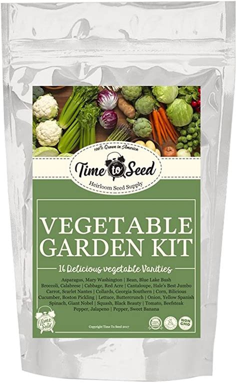 16 Common Heirloom Vegetable Seed Kit For Easy To Grow