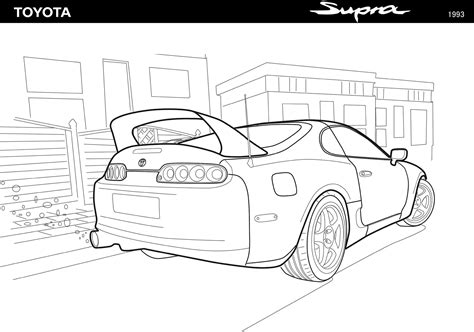 Toyota Supra On Behance Toyota Supra Cars Coloring Pages Supra