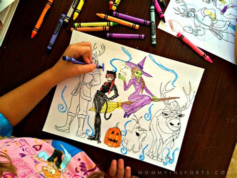 Halloween coloring pages printable within color glum. Frozen Halloween Coloring Page - mommy in SPORTS