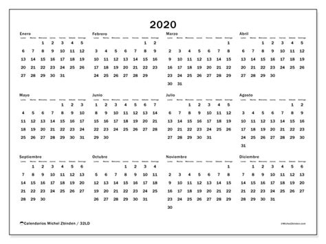 Calendario 2020 Para Imprimir Por Meses Pdf Calendario 2019