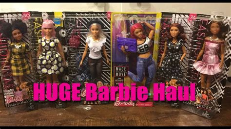 Doll Haulreview Huge Barbie Fashionista Haul And Curvy Made To Move