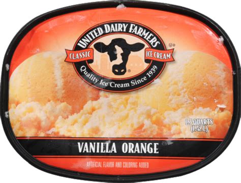United Dairy Farmers Vanilla Orange Ice Cream 48 Fl Oz Frys Food Stores