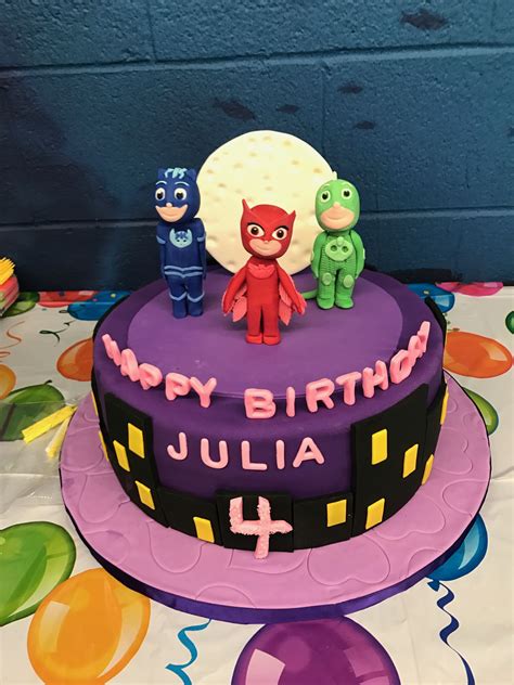 Making your own birthday cake has never been easier thanks to our collection of simple, yet impressive birthday cake recipes. PJ Masks Owlette Catboy and Gekko Fondant Cake | Pj masks ...