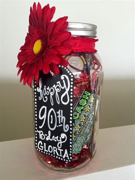 This is a perfect gift for any 90 year old to preserve their memories. Gift in a extra large Mason Jar. This one is a Casino ...