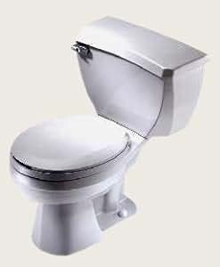 Gerber Ultra Flush Ada Elongated Two Piece Pressure Assist Toilet With Rough White