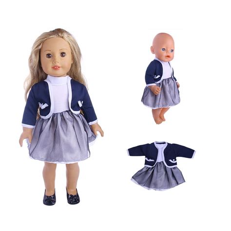Doll Clothes Set Winter Coat Dress For 18 Inch Doll Suit Set New Born